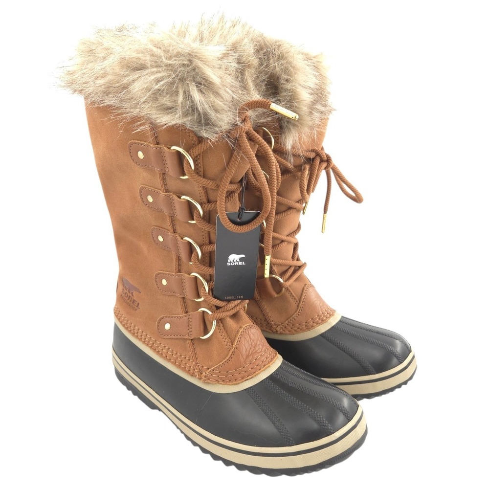 Sorel Joan of Arctic WP Boots Women 10 Camel Brown Waterproof Insulated NEW